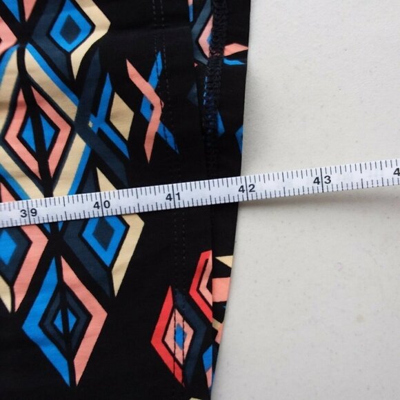 LulaRoe Women's Joy Duster Length Blue Aztec Print Vest Cardigan - Picture 7 of 9